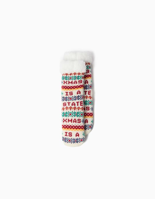 Comprar Online Par De Meias De Natal, Menino, Branco
