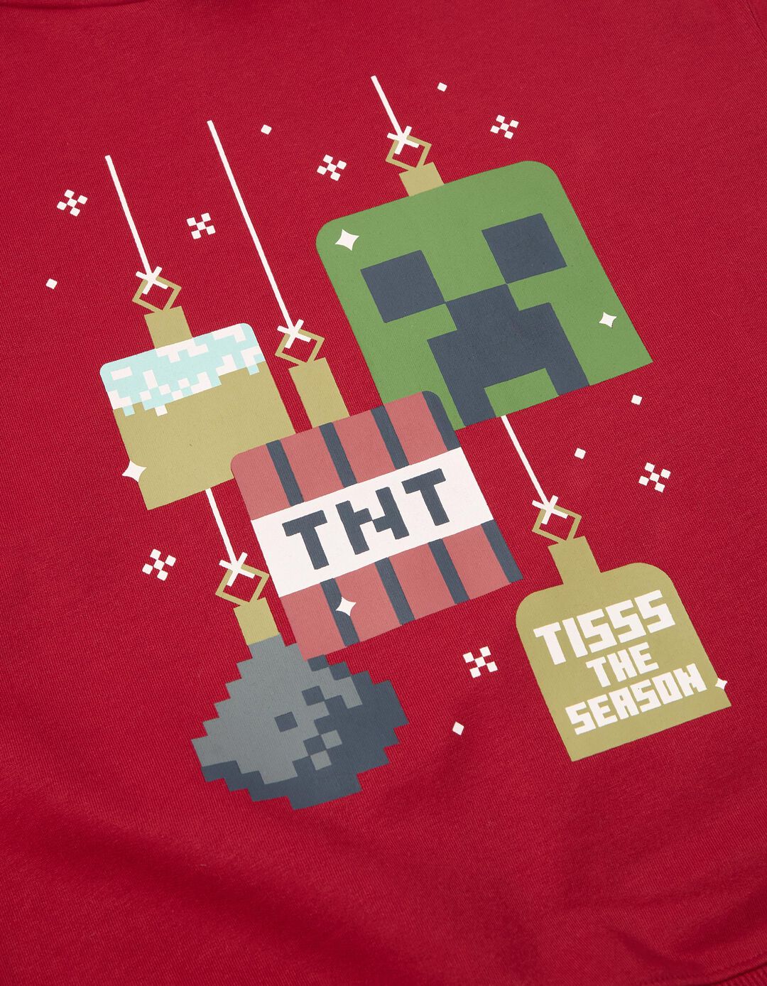 Sweatshirt Capuz 'Minecraft', Menino, Vermelho