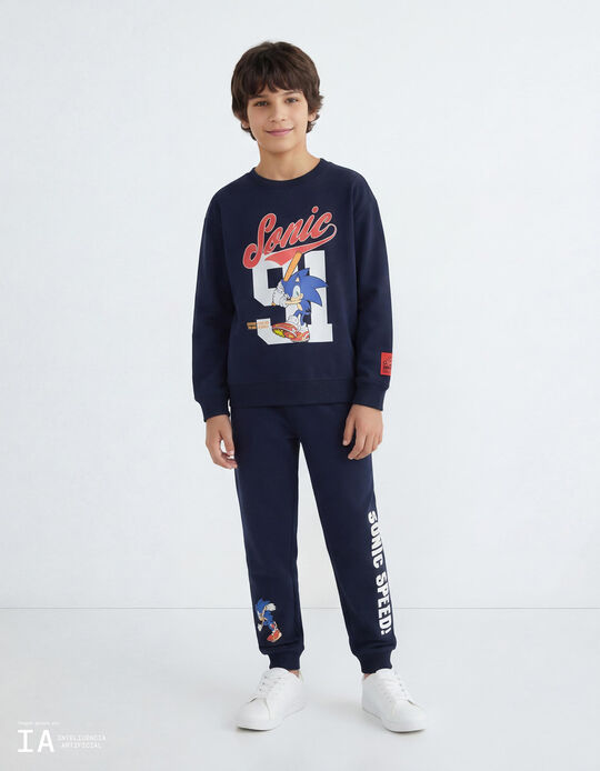 Comprar Online Cal&ccedil;as Jogging 'Sonic', Menino, Azul Escuro