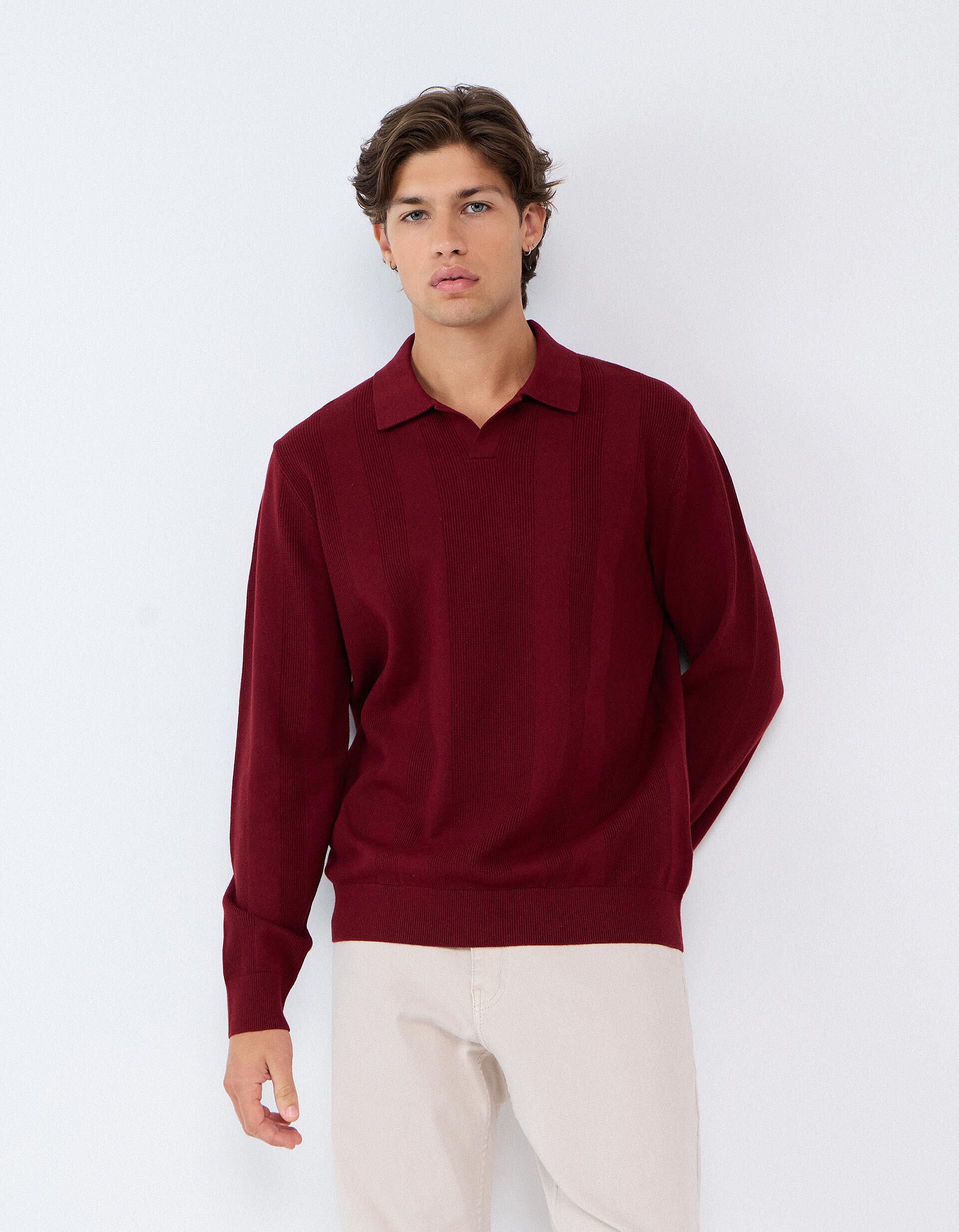 Comprar Online Camisola De Malha, Homem, Vermelho Escuro