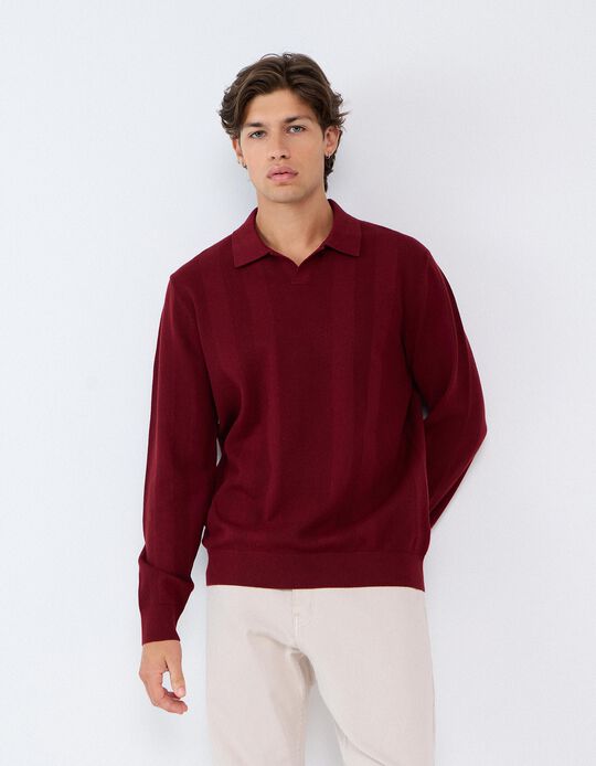 Comprar Online Camisola De Malha, Homem, Vermelho Escuro