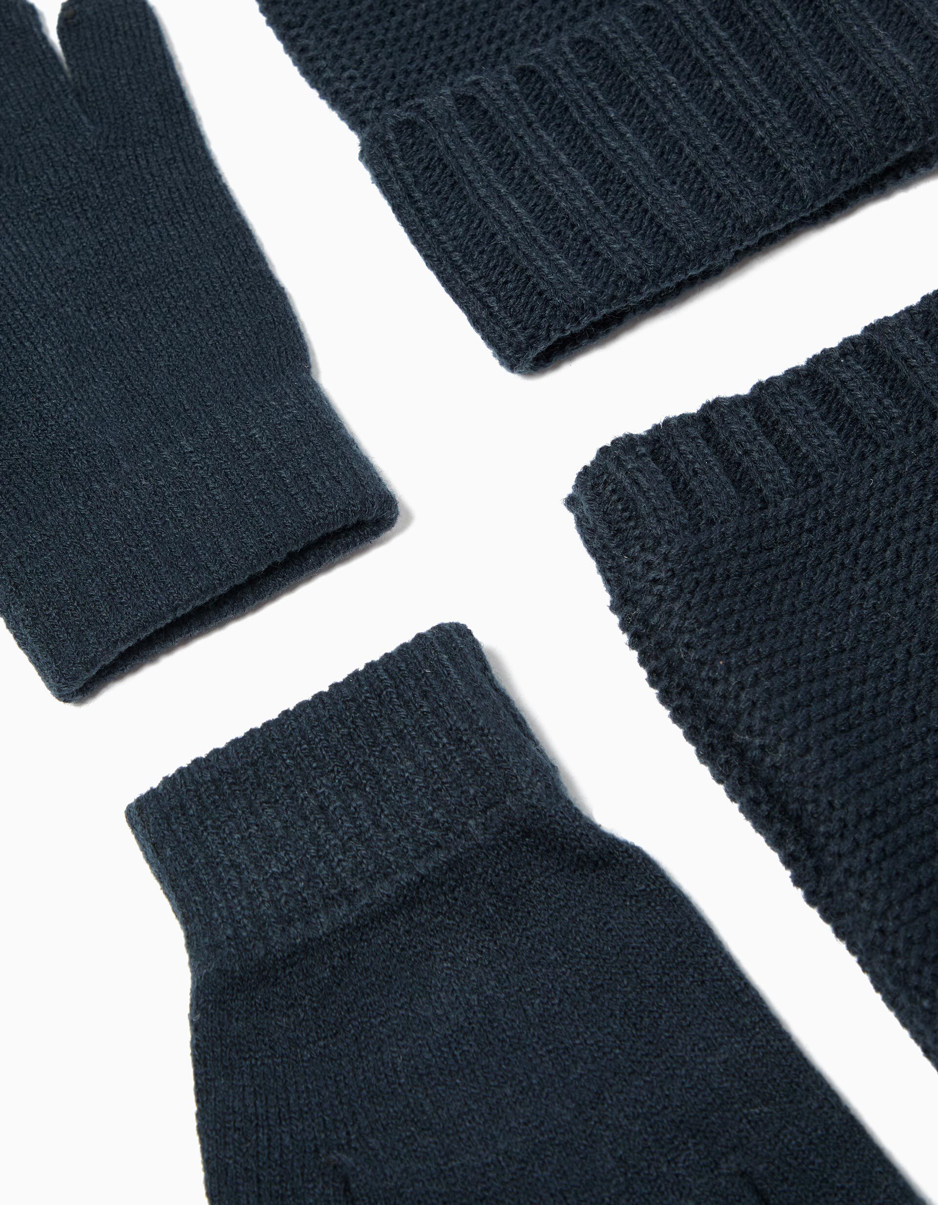 Comprar Online Conjunto Gorro, Gola e Luvas, Menino, Azul Escuro