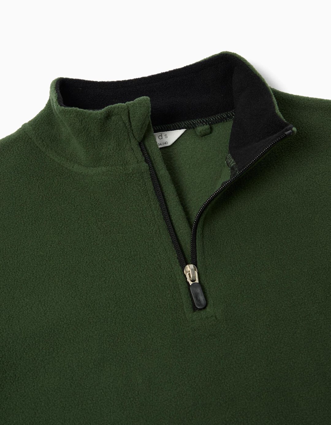 Camisola Polar com Fecho, Menino, Verde Escuro
