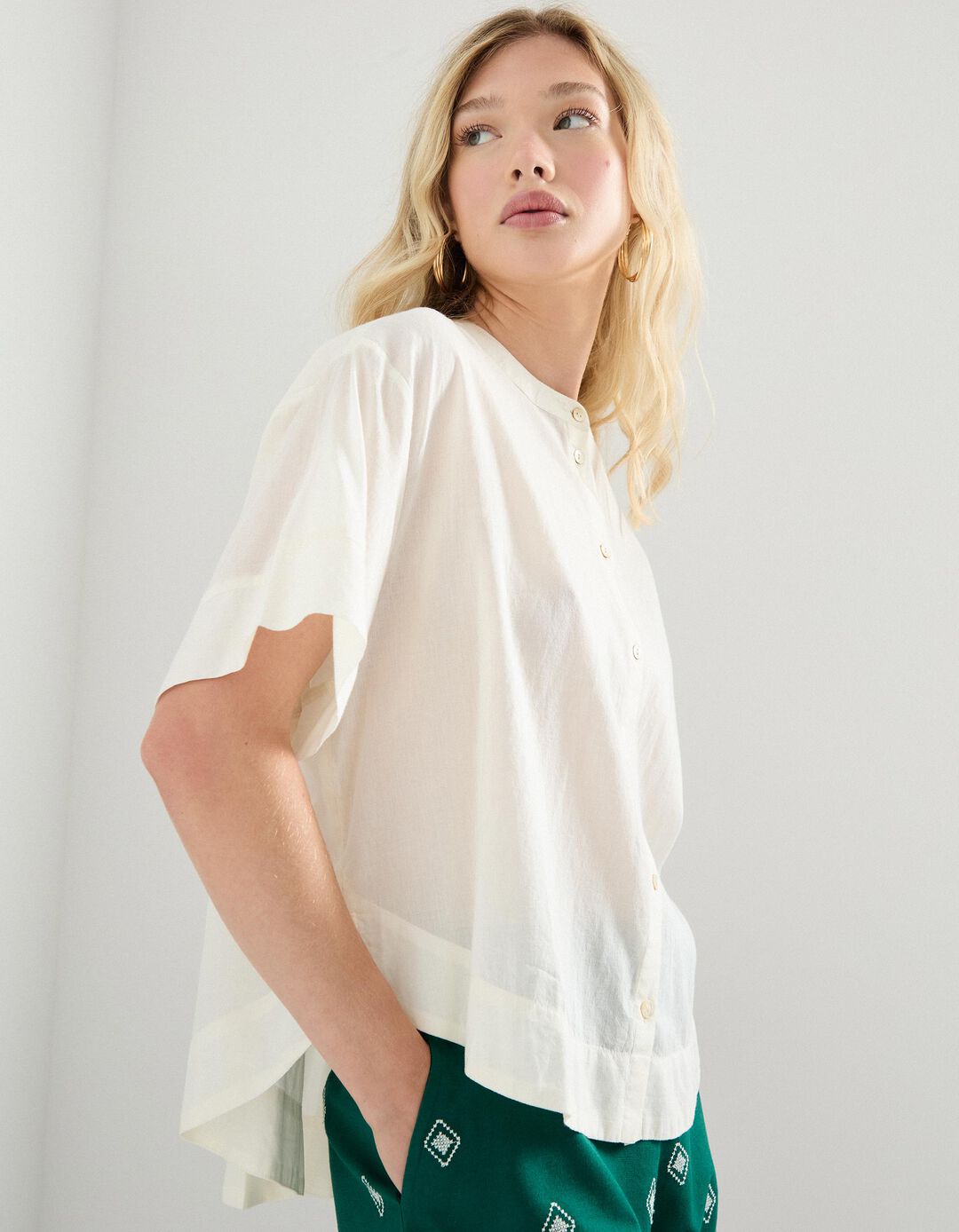 Blusa, Mulher, Bege Claro