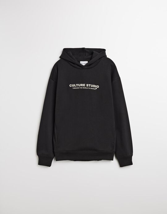 Comprar Online Sweatshirt Felpa com Capuz, Homem, Preto