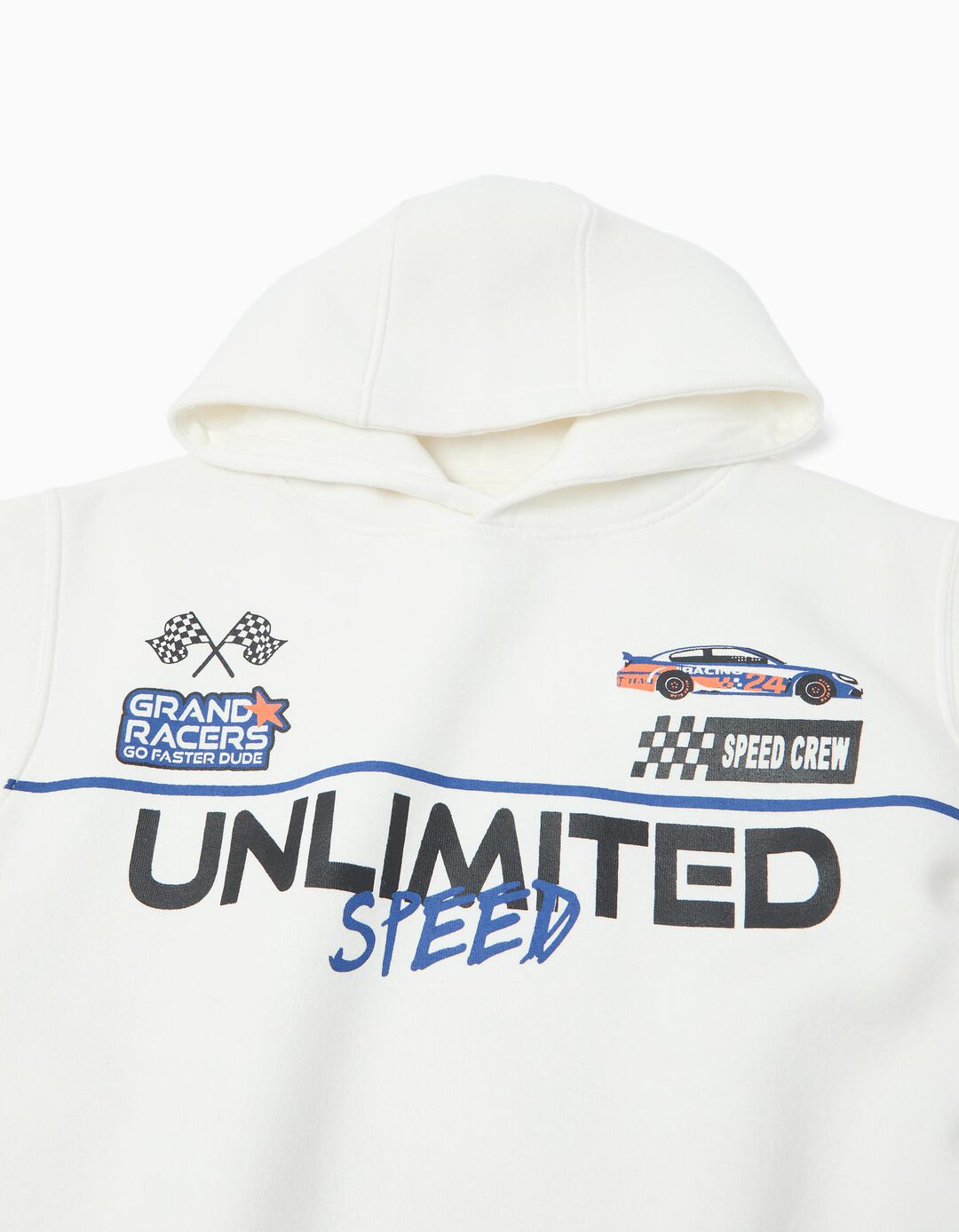 Sweatshirt com Capuz, Menino, Branco