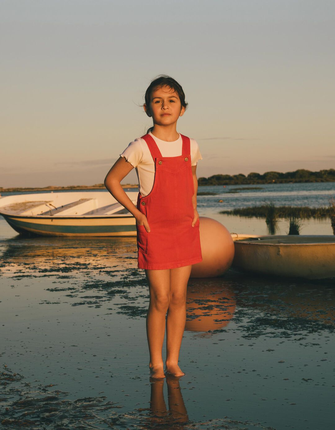 Vestido de Ganga, Menina, Rosa Escuro 