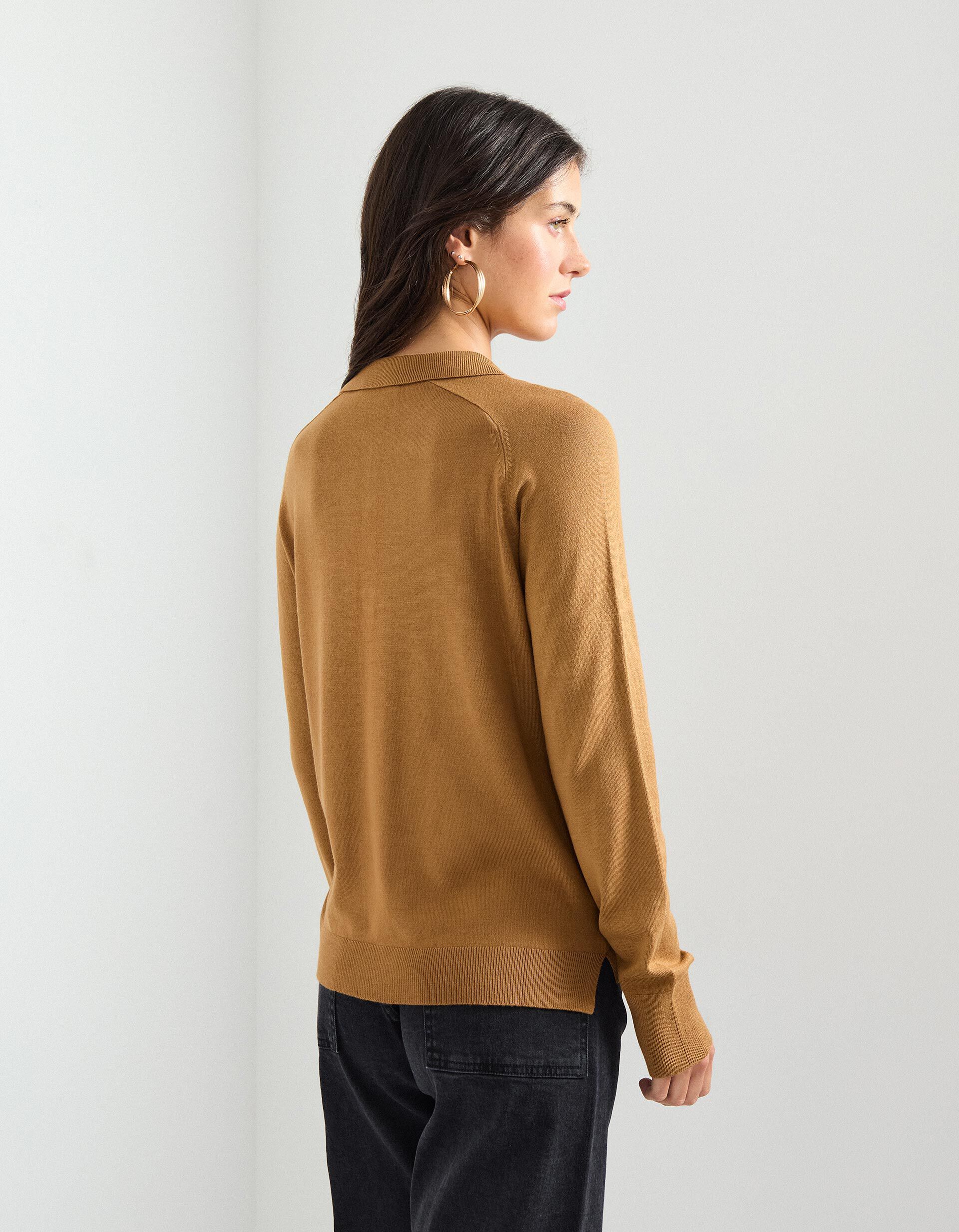 Comprar Online Polo em Malha, Mulher, Castanho Claro