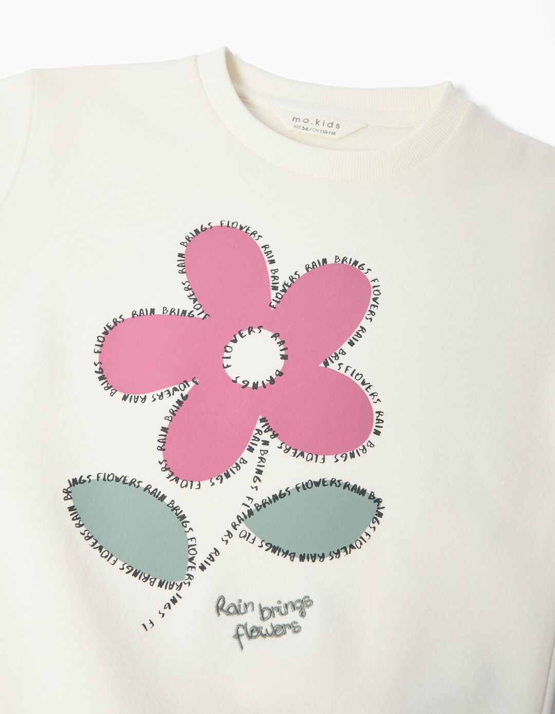Sweatshirt de Felpa, Menina, Branco