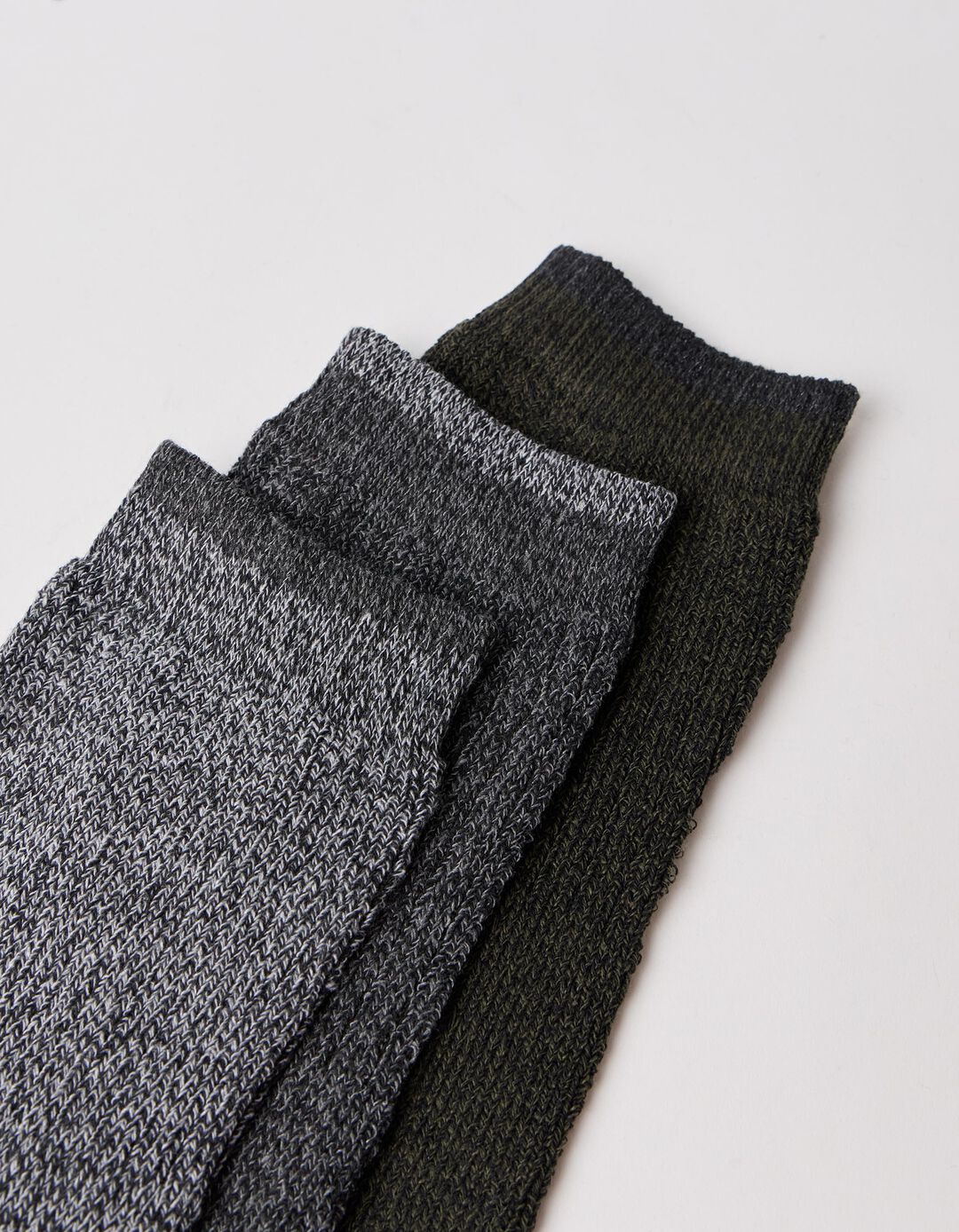 Pack 3 Pares De Meias Caneladas, Homem, Preto