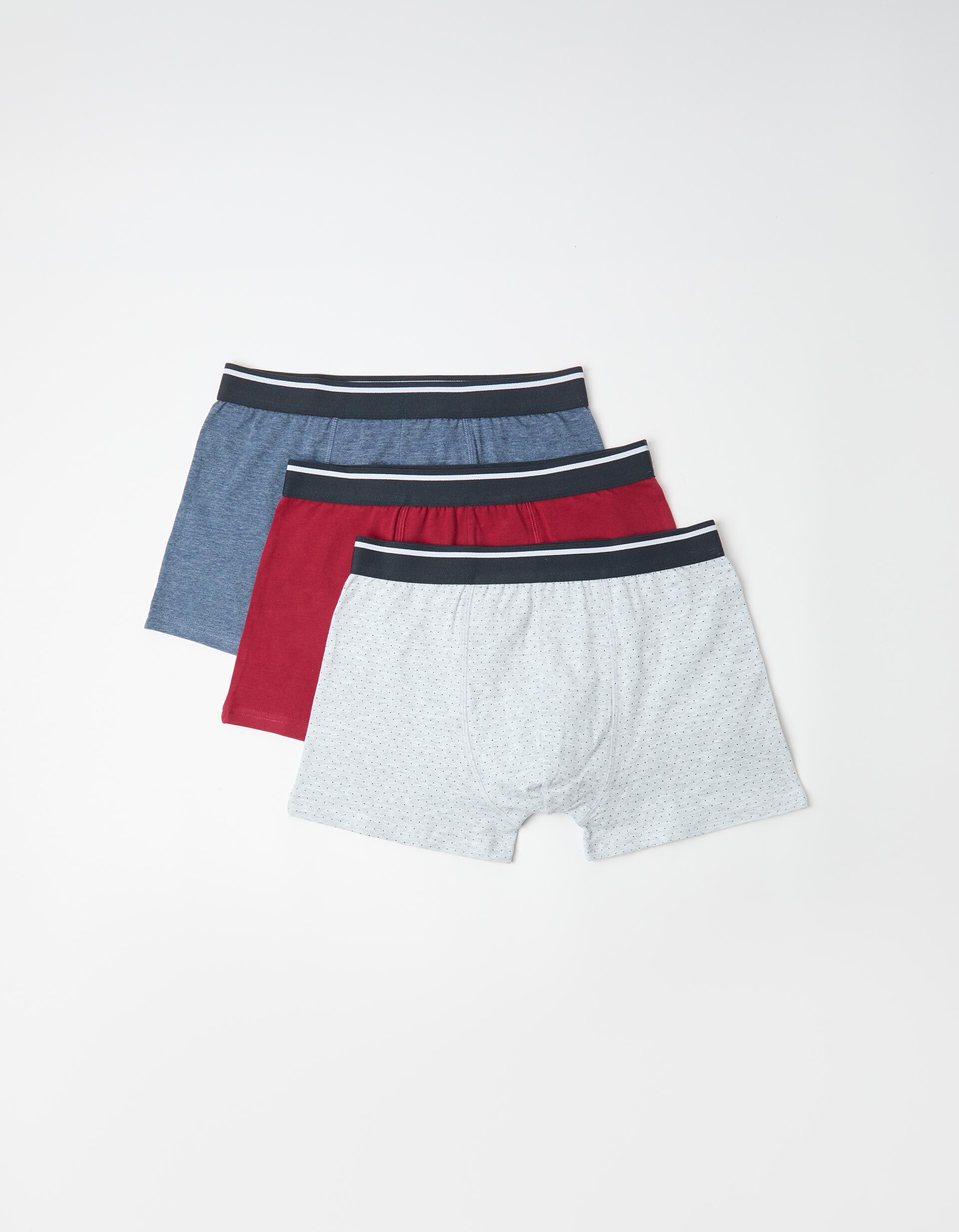 Comprar Online Pack 3 Boxers, Homem, Vermelho Escuro