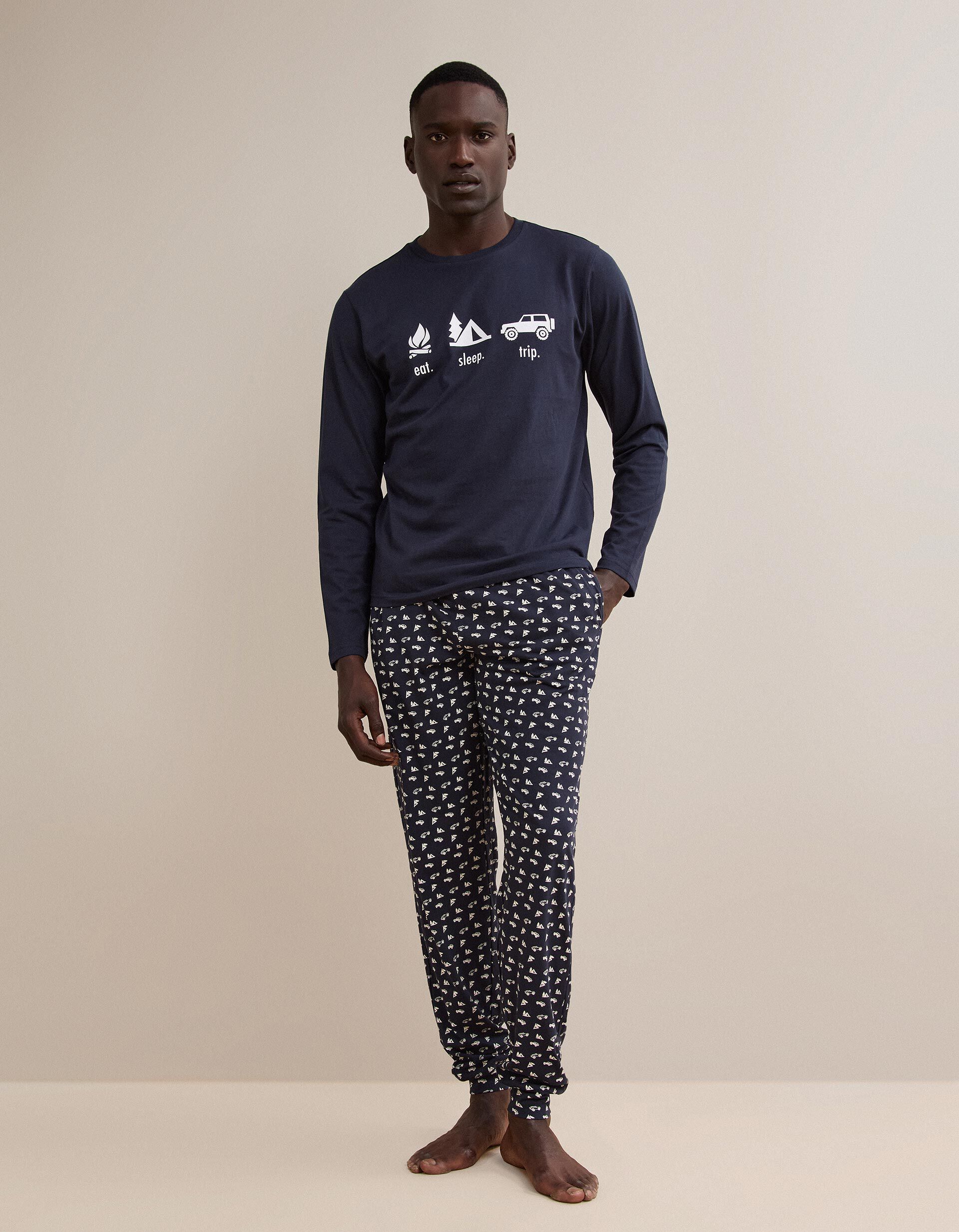 Comprar Online Pijama Jersey, Homem, Azul Escuro