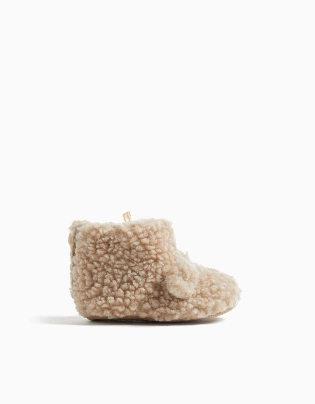 Sherpa boot slippers, Baby Boy, Dark Beige