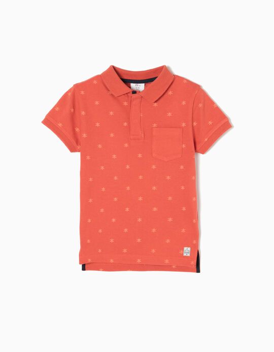 Orange Short-Sleeved Polo Shirt, Japan