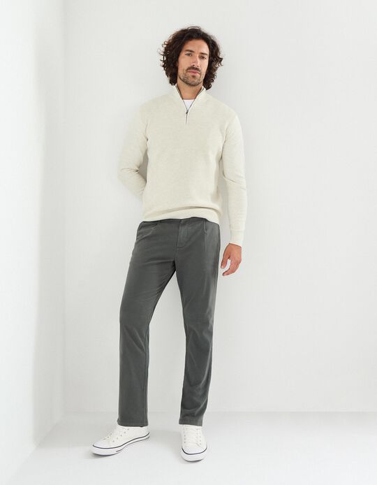 Comprar Online Calças Chino, Homem, Verde Escuro