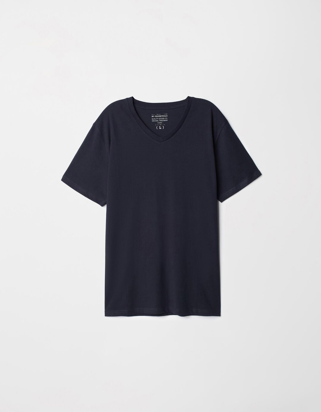 T-shirt Decote em V, Homem, Azul Escuro