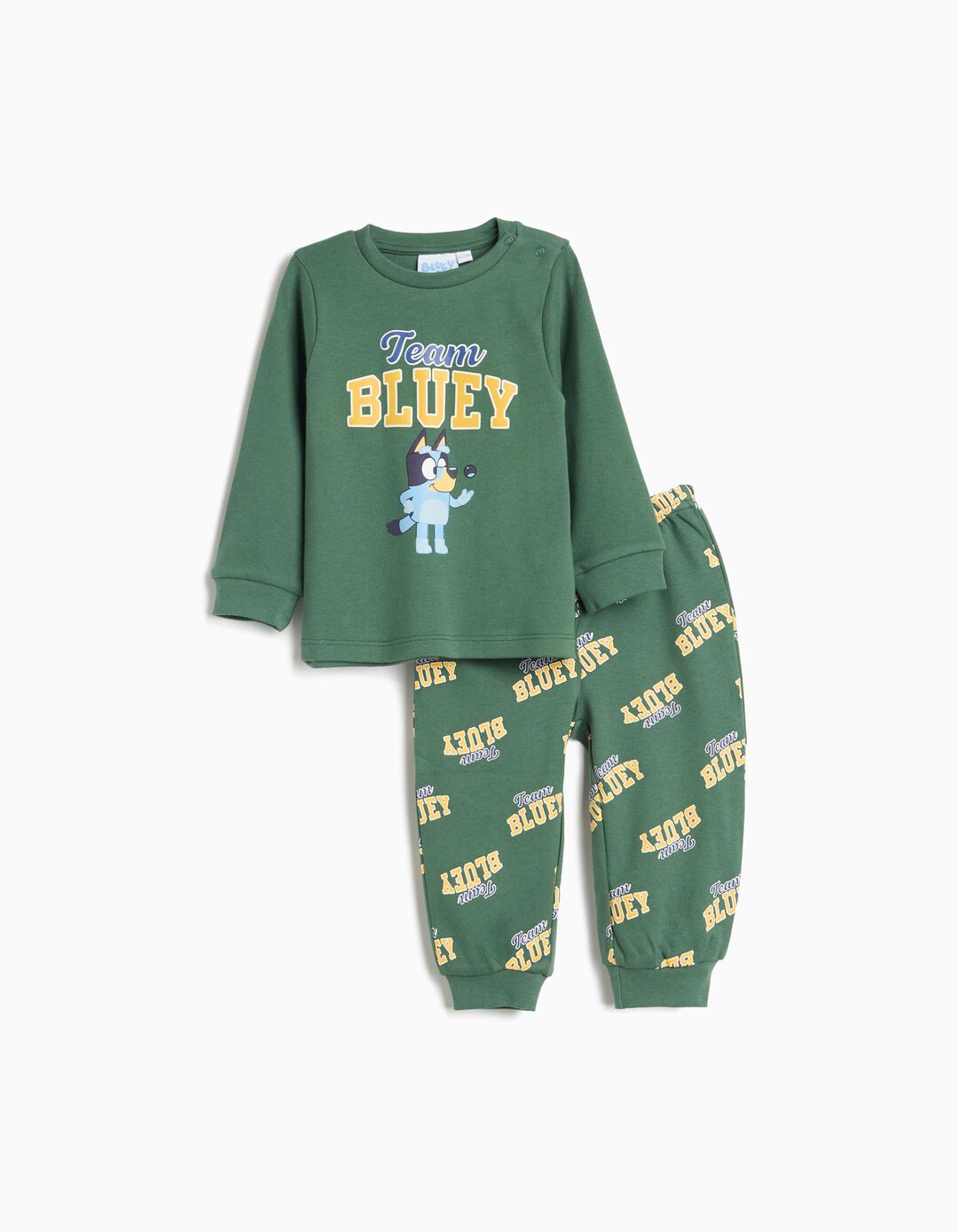 Pijama Interlock 'Bluey', Menino, Verde Escuro