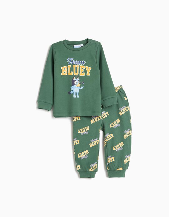 Comprar Online Pijama Interlock 'Bluey', Menino, Verde Escuro
