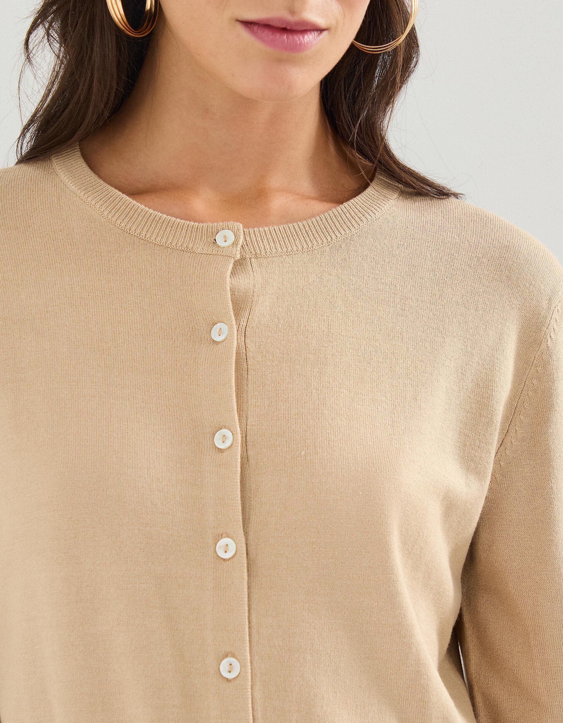 Comprar Online Casaco de Malha, Mulher, Bege