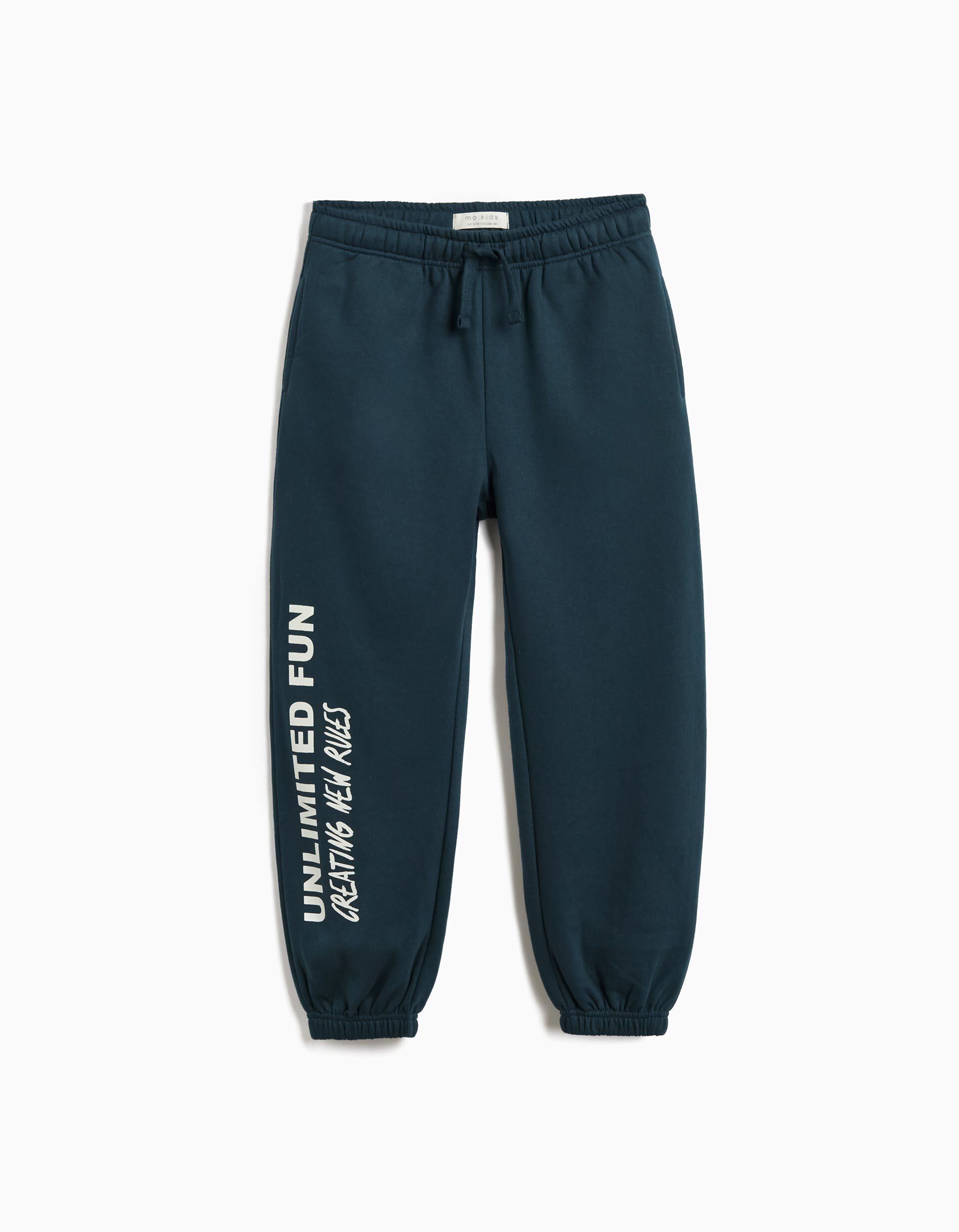 Comprar Online Cal&ccedil;as Jogging de Felpa, Menino, Azul Escuro 