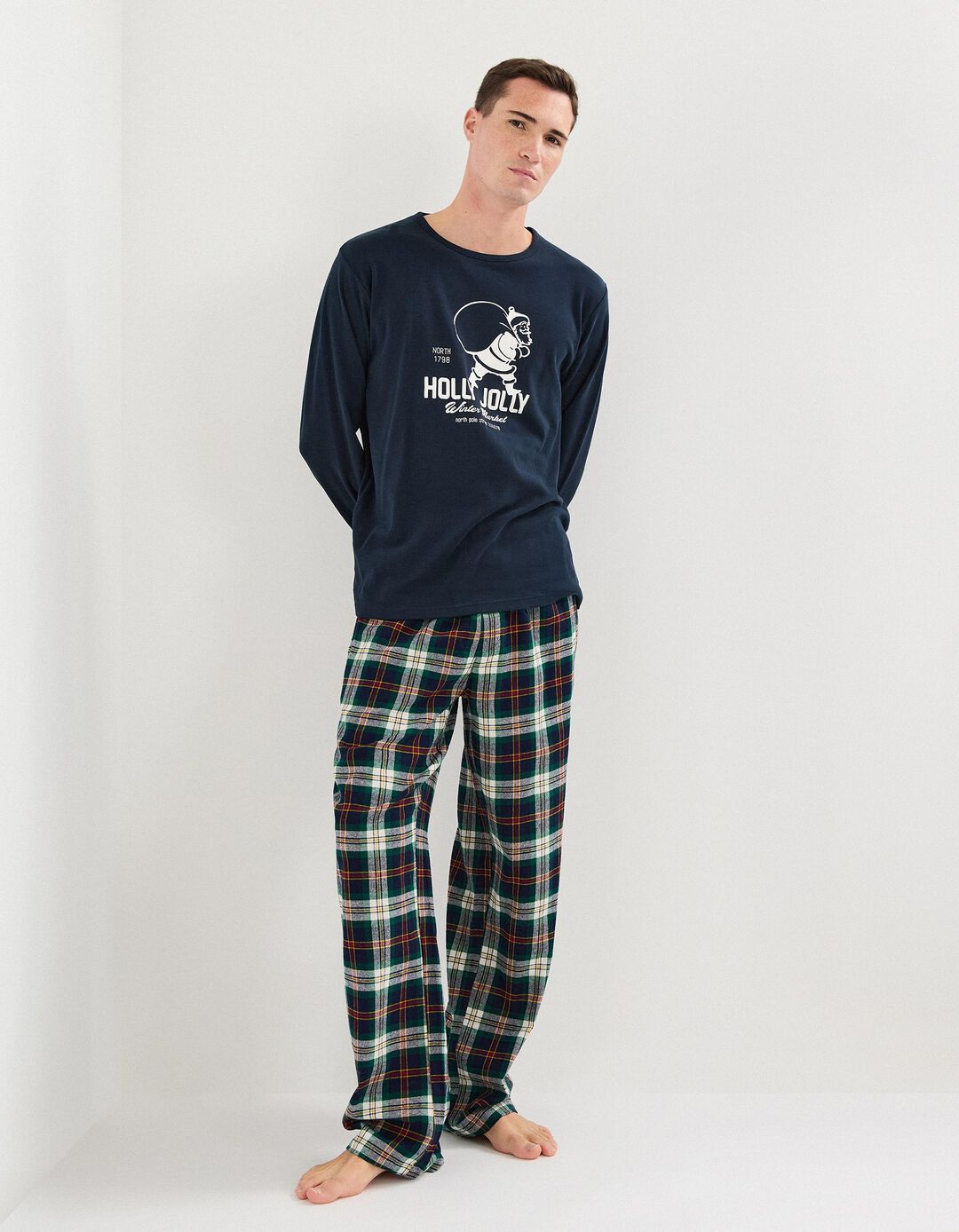 Pijama de Natal, Homem, Azul Escuro