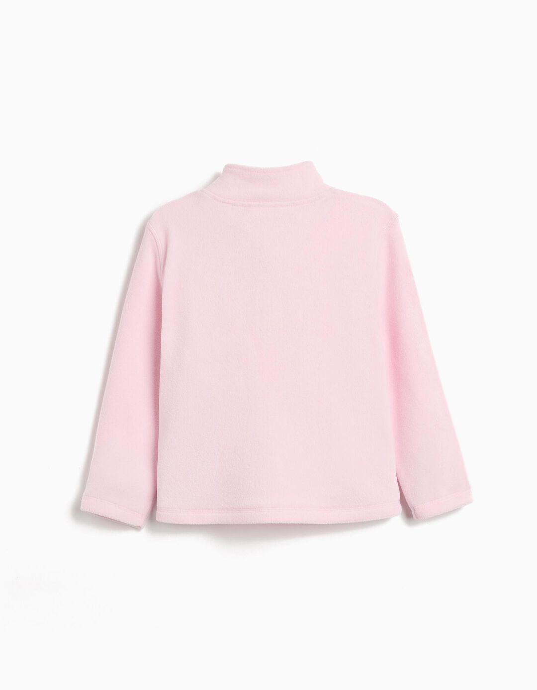 Camisola Polar com Fecho, Menina, Rosa Claro