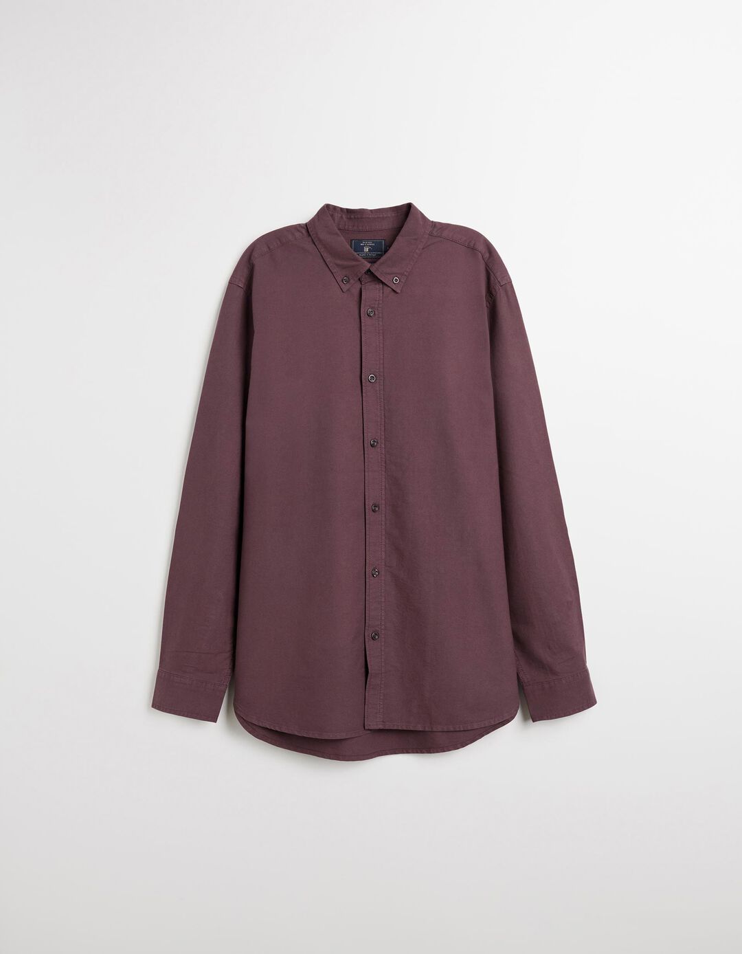 Camisa de Manga Comprida Oxford, Homem, Castanho