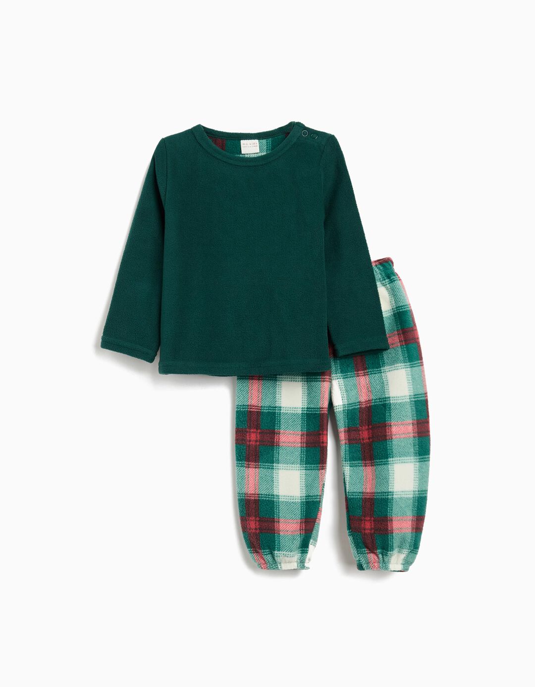 Pijama Polar de Natal, Menina, Verde Escuro