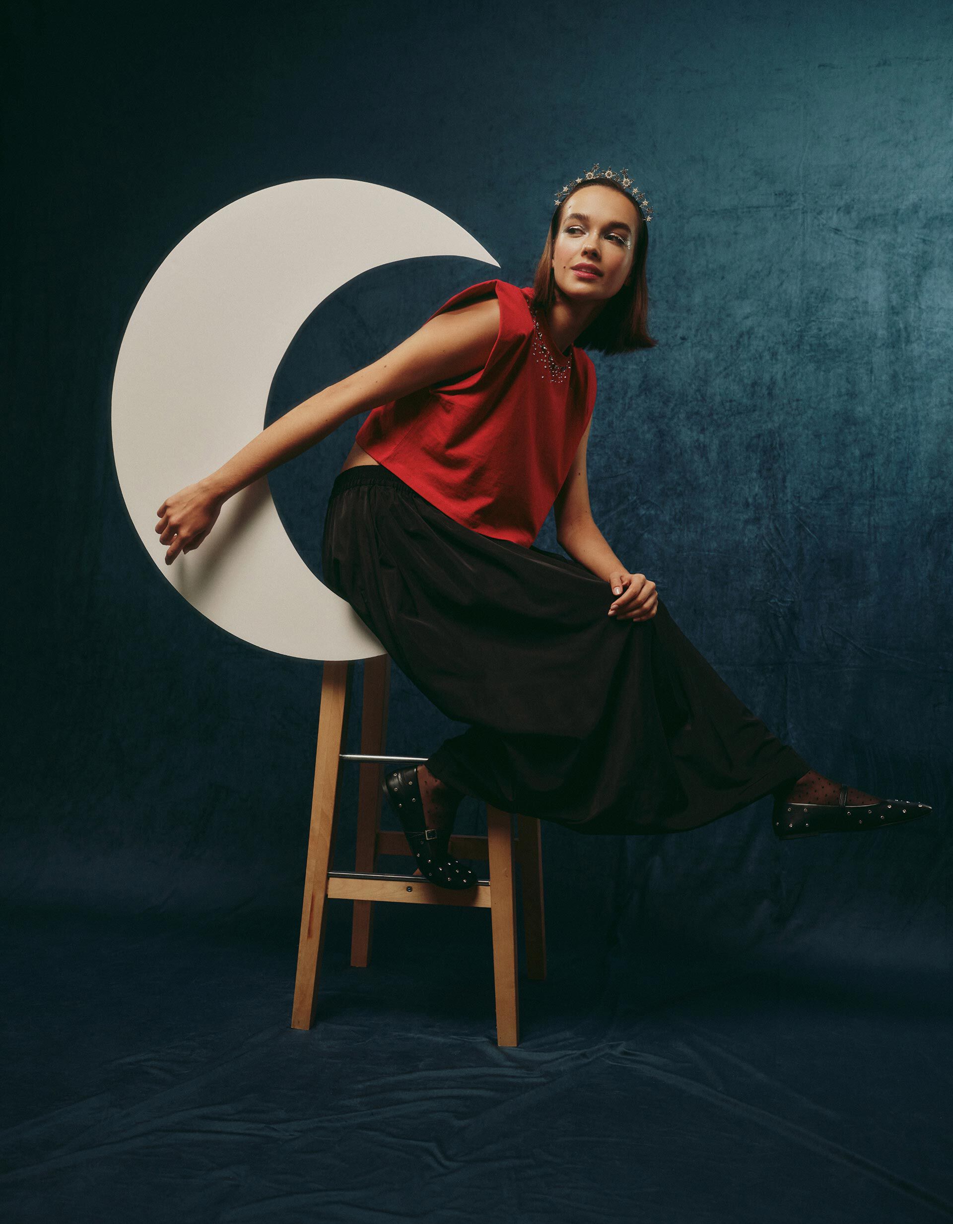 Comprar Online T-shirt sem Mangas, Mulher, Vermelho