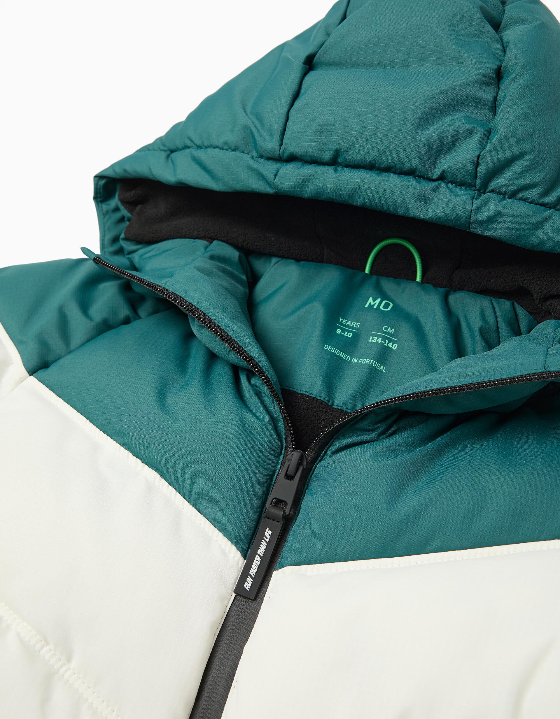 Comprar Online Casaco Acolchoado com Capuz, Menino, Verde Escuro