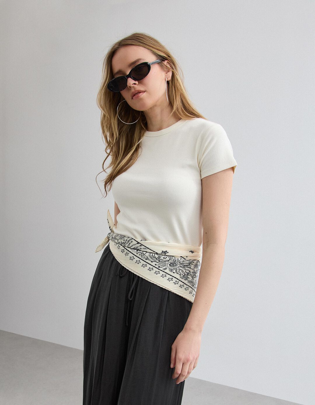 T-shirt Modal, Mulher, Bege Claro
