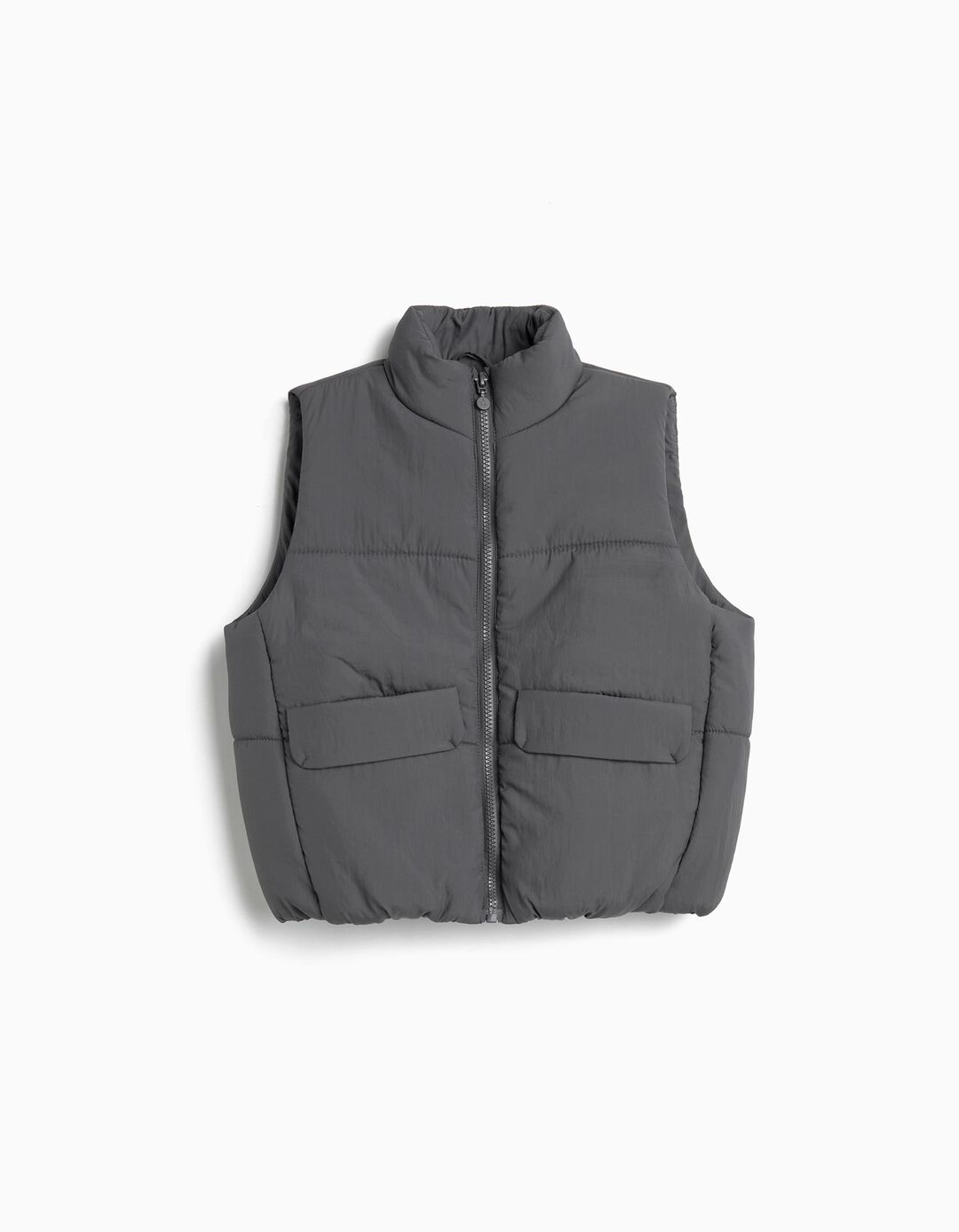 Colete Acolchoado, Menina, Cinzento Escuro