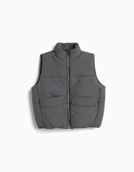 Comprar Online Colete Acolchoado, Menina, Cinzento Escuro