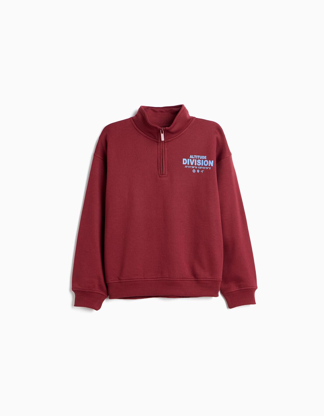 Sweatshirt, Menino, Vermelho Escuro
