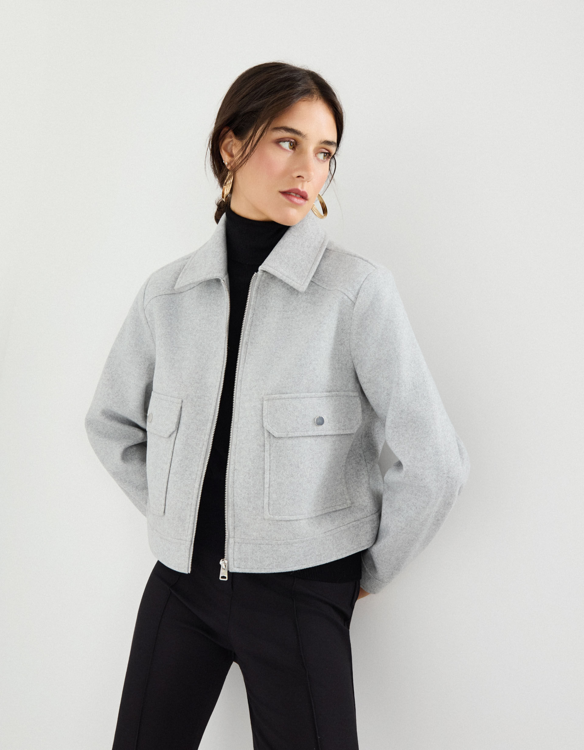 Comprar Online Casaco, Mulher, Cinzento