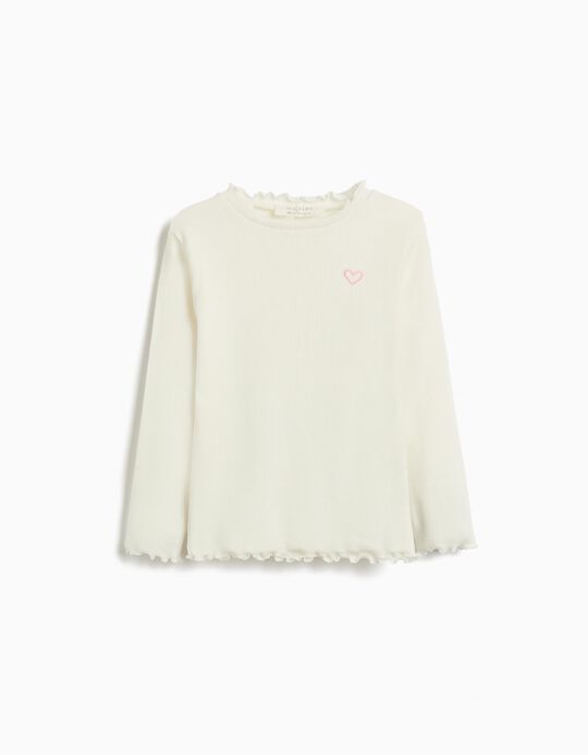 Comprar Online T-shirt de Manga Comprida, Menina, Branco
