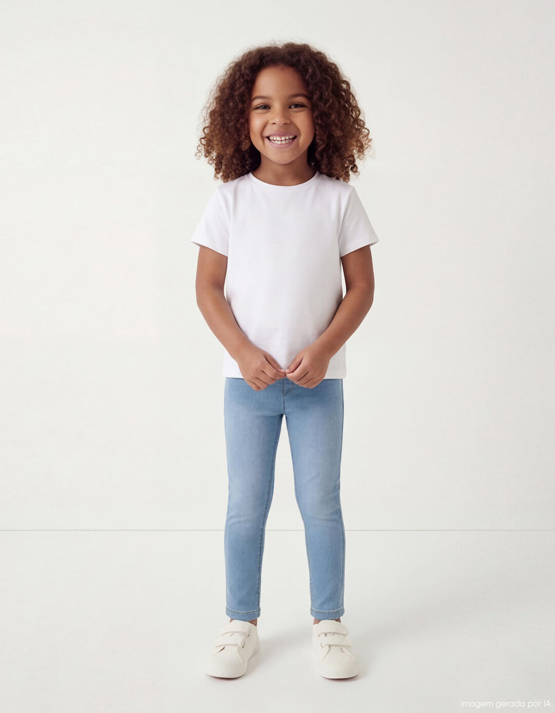 Jeggings de Ganga, Menina, Azul Claro