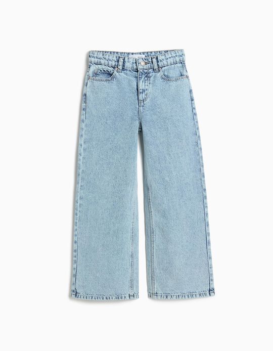 Comprar Online Cal&ccedil;as de Ganga 'Wide Leg', Menina, Azul Claro