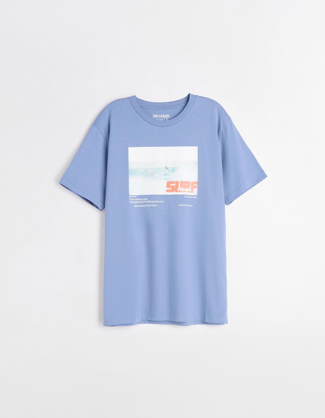 T-shirt Jersey Estampado, Homem, Azul 