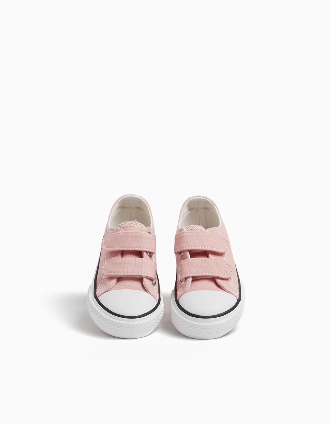 Canvas Sneakers with Self-Adhesive Straps, Baby Girl, Pink
