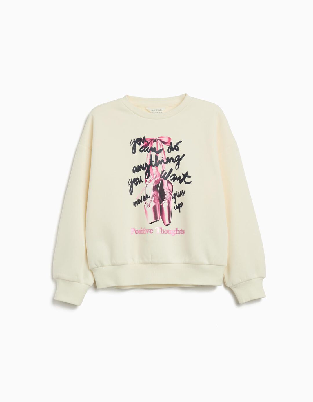 Sweatshirt de Felpa, Menina, Branco