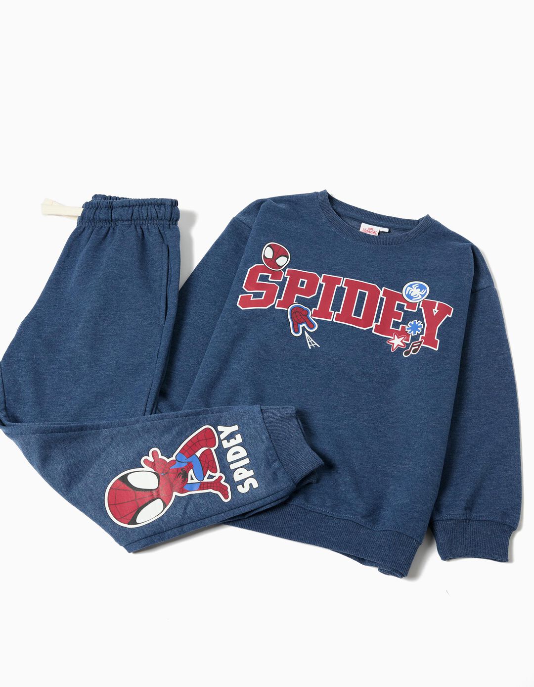 Conjunto Sweatshirt e Calças de Felpa 'Spidey', Menino, Azul
