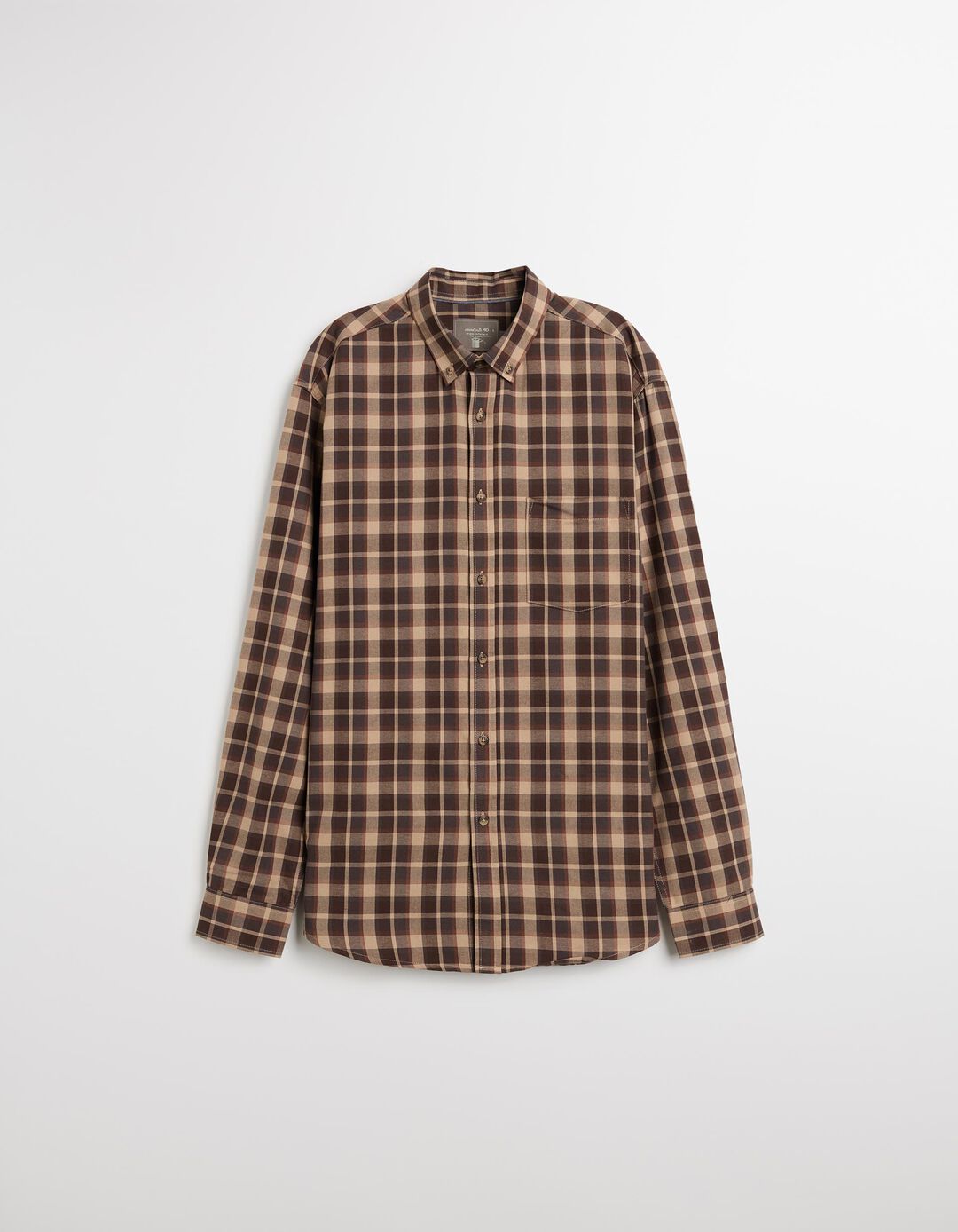 Camisa de Xadrez, Homem, Castanho