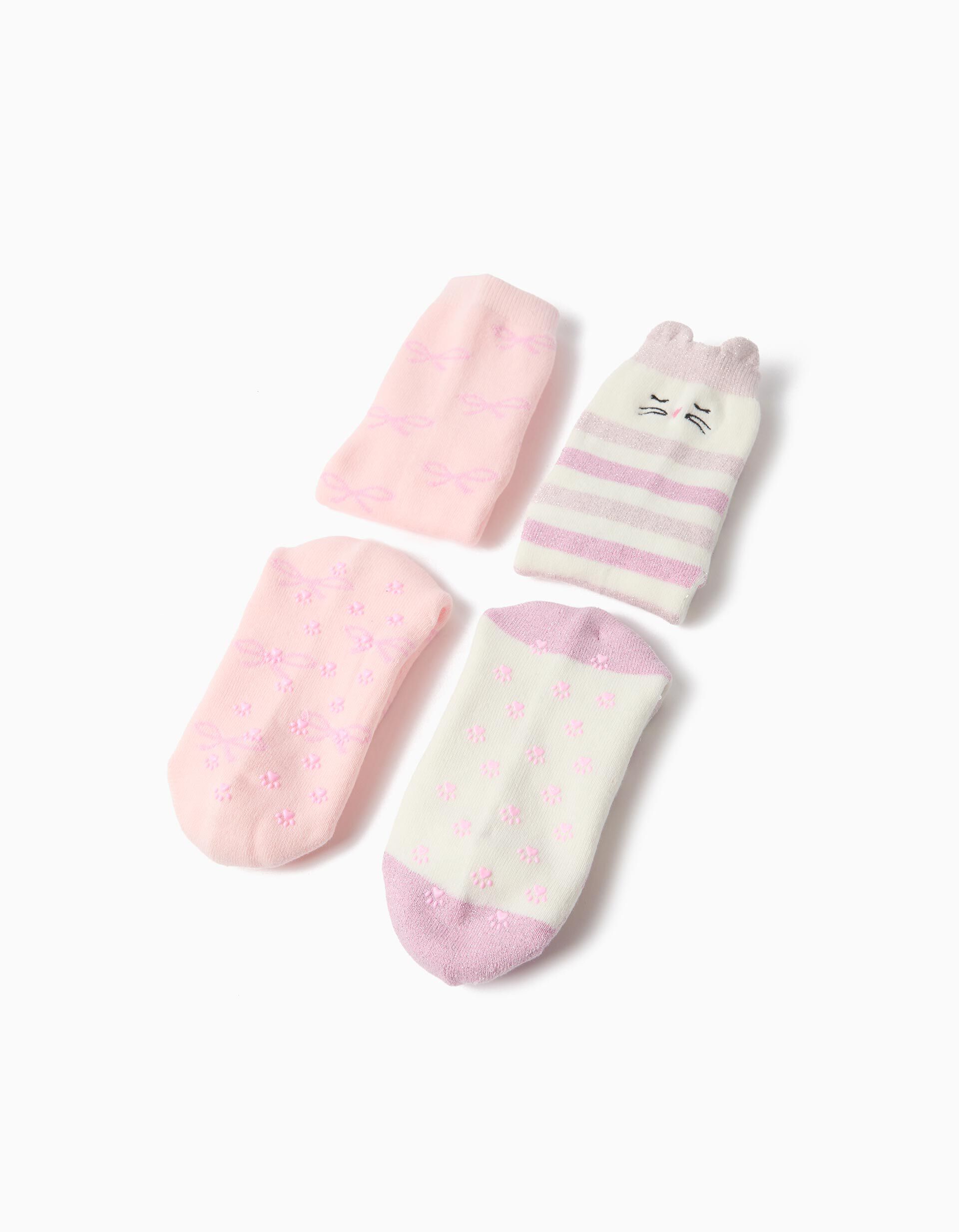 Comprar Online Pack 2 Pares De Meias Com Gatos, Menina, Multicolor