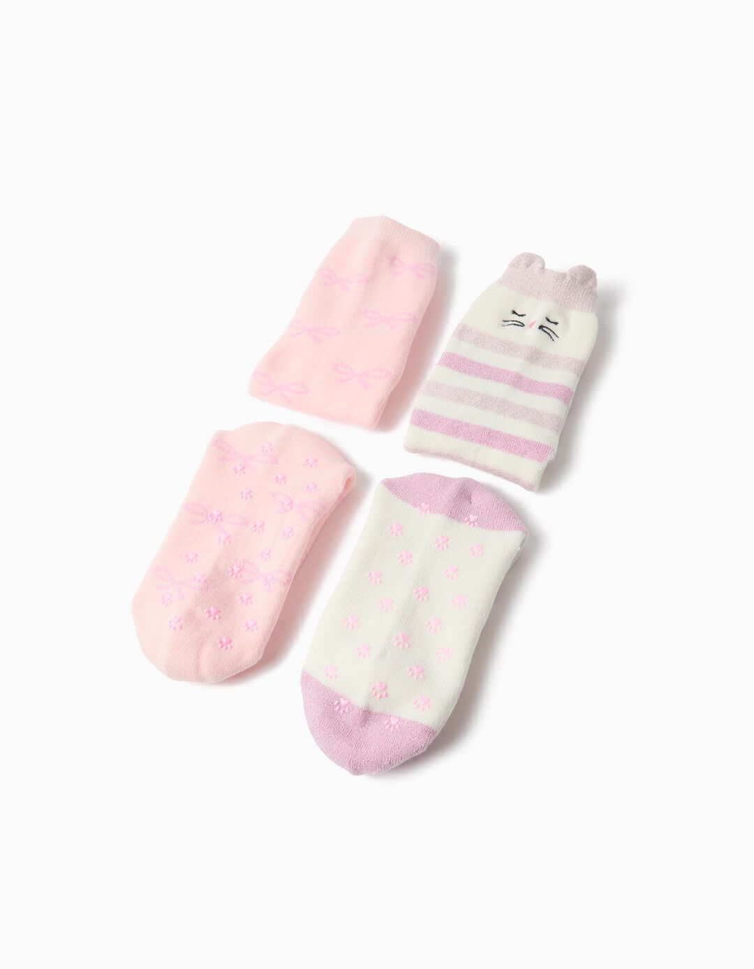 Pack 2 Pares De Meias Com Gatos, Menina, Multicolor