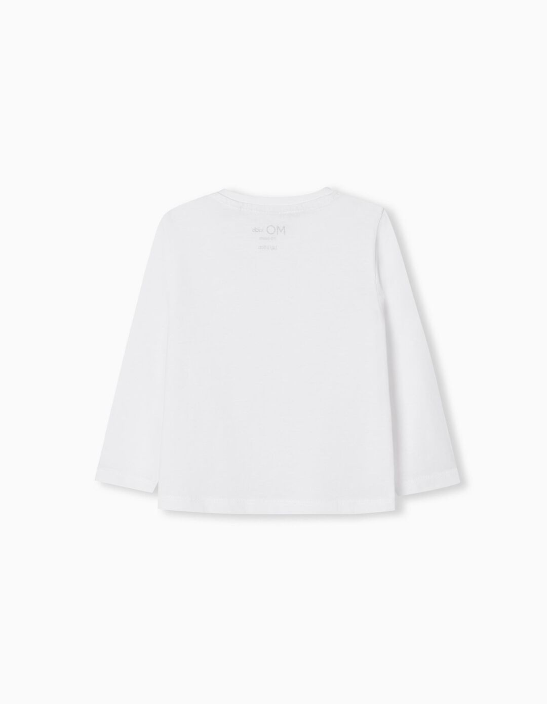 T-shirt de Manga Comprida, Beb&eacute; Menina, Branco