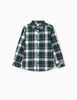Chequered Shirt for Kids, Blue/Green
