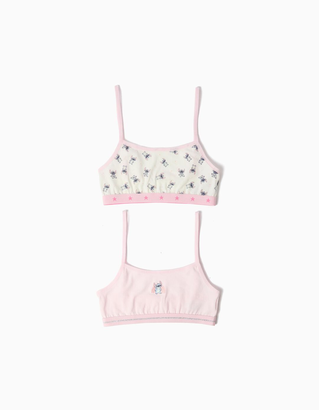 Pack 2 Tops 'Stitch' &copy;Disney, Menina, Rosa Claro