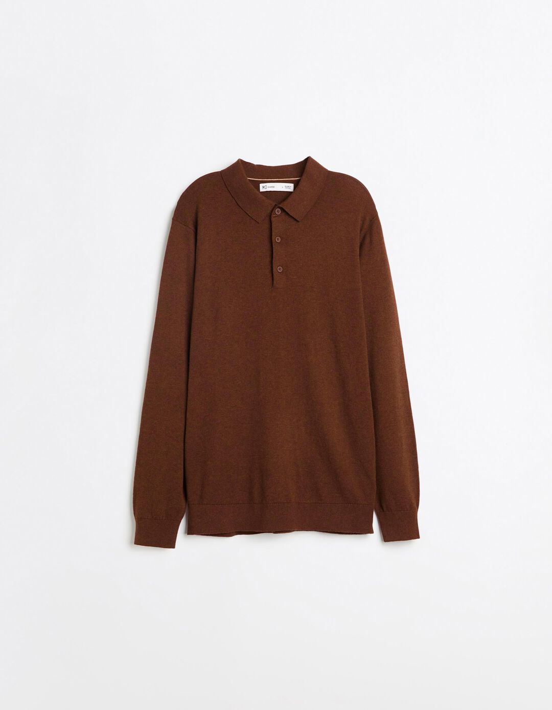 Polo De Malha Com Caxemira, Homem, Castanho Escuro