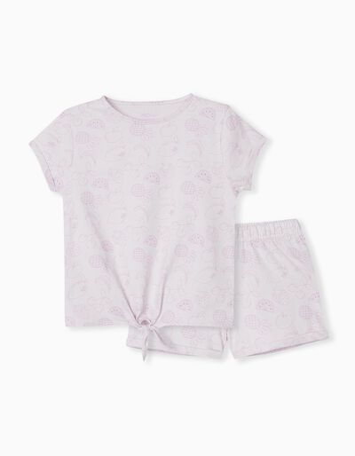 Printed Pyjamas, Girls, Lilac
